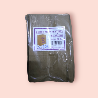 ถุงกระดาษน้ำตาล ธรรมดา ใหญ่ 8*13*21 (50ใบ)