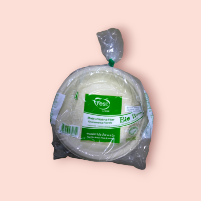 จานเฟสท์ ไบโอ สีน้ำตาล 8นิ้ว(แพ็ค50ใบ)