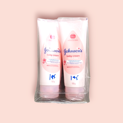 จอนสันเบบี้ครีม ชมพู 100กรัม  (หลอด)