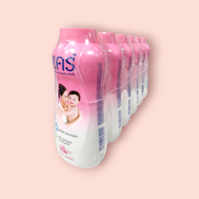 แป้งแคร์ 160กรัม ชมพู (แพ็ค6ขวด)