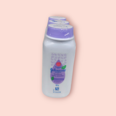 แป้งจอนสัน 50กรัม  ม่วงเบดทามเบบี้พาวเดอร์(แพ็ค3ขวด)