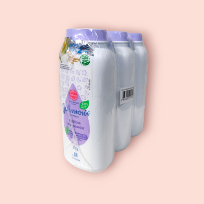 แป้งจอนสัน 200กรัม  ม่วงเบดทามเบบี้พาวเดอร์(แพ็ค3ขวด)