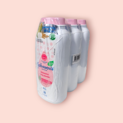 แป้งจอนสัน 200กรัม  ชมพูบลอสซั่มเบบี้พาวเดอร์(แพ็ค3ขวด)