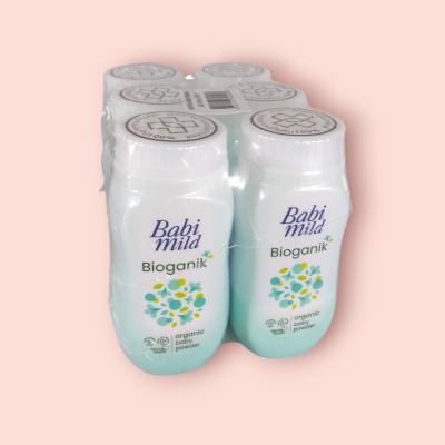 แป้งเบบี้มายด์ 50กรัม ไบโอแกนิคเขียว(แพ็ค6ขวด)