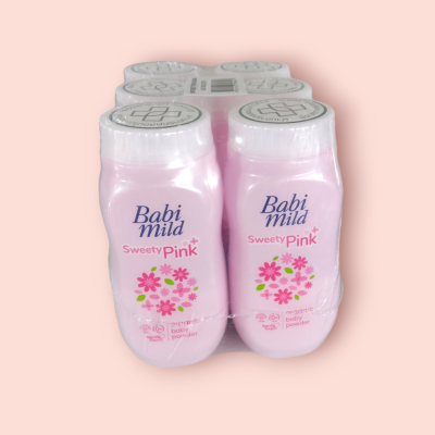 แป้งเบบี้มายด์ 50กรัม สวีทตี้พิ้ง (แพ็ค6ชิ้น)