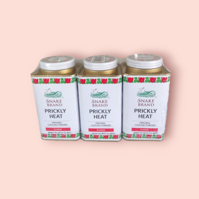 แป้งเย็นตรางู 140กรัม แดงคลาสสิค(แพ็ค3กระป๋อง)