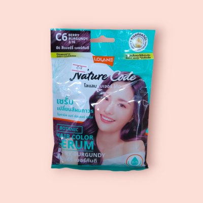 โลแลน เซรั่มเปลี่ยนสีผมถาวร C6 สีเบอร์รี่ เบอกันดี (แพ็ค6ซอง)