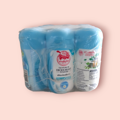 เต่าเหยียบโลก 22กรัม แป้งระงับกลิ่น คาโมมายฟ้า(แพ็ค3ขวด)