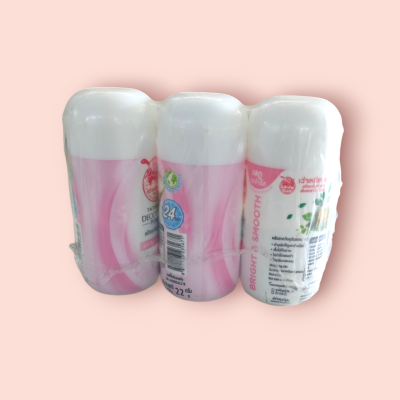 เต่าเหยียบโลก 22กรัม แป้งระงับกลิ่น ชมพู(แพ็ค3ขวด)