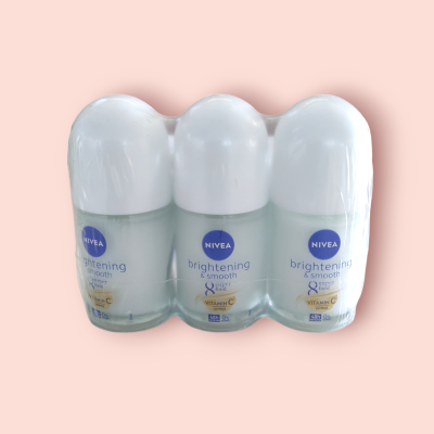 นีเวียร์ โรออน 25มล ไบร์เทนนิ่งสมูธ(แพ็ค3ขวด)