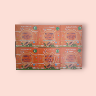 สบู่เบทเนท160กรัม มะละกอ(แพ็ค6ก้อน)