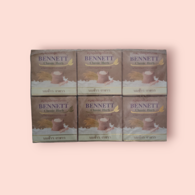 สบู่เบทเนท160กรัม นมข้าวงาขาว(แพ็ค12ก้อน)