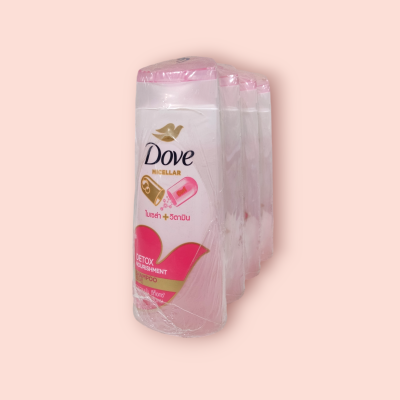 แชมพูโดฟ 140มล   ชมพูดีท๊อก(แพ็ค4ขวด)