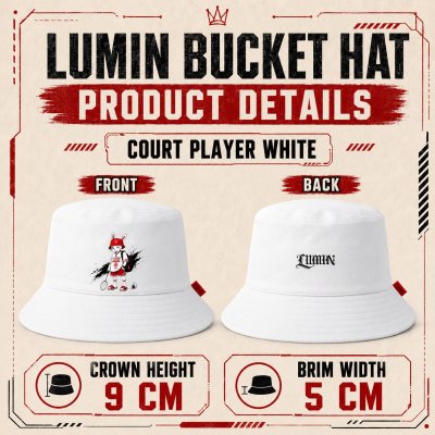 LUMIN Bucket Hat COURT PLAYER WHITE