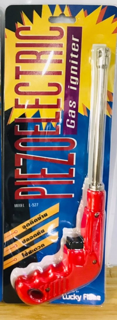 Lucky Flame ปืนสำหรับจุดเตาแก๊ส รุ่น L-527 (ด้ามสีแดง  / ด้ามสีเขียว)