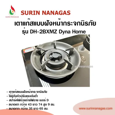 Dyna Home รุ่น DH-2BXMZ เตาฝังหน้ากระจกนิรภัย 2 หัวเตา