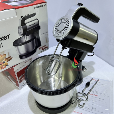 Lucky Flame เครื่องผสมอาหาร 400W เครื่องตีแป้ง ,ปั่นไข่ ,ตีครีมผสมแป้ง(แบบมือถือ / แบบชุดโถ)