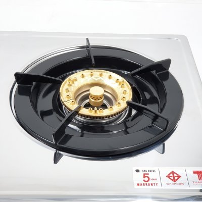 Lucky Flame รุ่น AT-142 เตาแก๊สแบบตั้งโต๊ะ หัวเตาฝกเฟืองทองเหลือง 2 หัวเตา