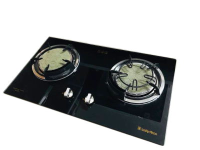 Lucky Flame เตาฝังลัคกี้เฟลม รุ่น LBG-802i หน้ากระจก หัวเตาอินฟราเรด 2 หัวเตา