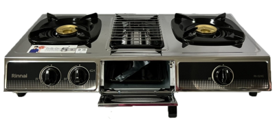 Rinnai เตาแก๊ส รุ่น RI-524E เตาวางบนเคาน์เตอร์ แบบ 2 หัวเตา 1 เตาย่าง