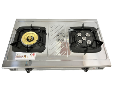 Rinnai เตาแก๊ส รุ่น RT-711TBS หัวฝาทองเหลืองและหัวเทอร์โบ โครงสร้างใหญ่