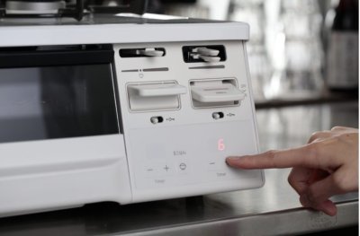Rinnai รุ่นนำเข้า RTC-6912SG-EWS แบบ 2 หัว 1 เตาย่าง