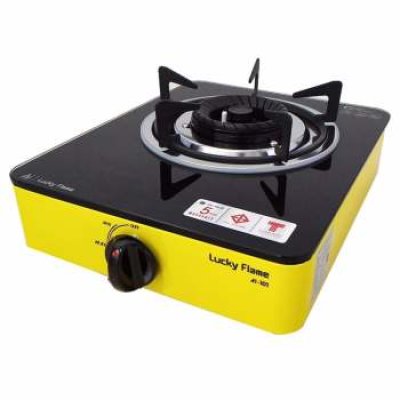 Lucky Flame เตาแก๊สแบบตั้งโต๊ะ (รุ่น AI-101 แบบ 1 หัวเตา / รุ่น AI-102 แบบ 2 หัวเตา) หน้ากระจกนิรภัย