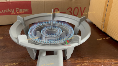 Lucky Flame หัวเตา C-30V สปาร์คออโต้ หัวเตางานเหล็กหล่อ