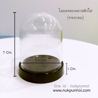 โดมครอบ พลาสติกใส ทรงกระบอก-ทรงรี ** สินค้าอาจมีริ้วรอยบนฝาครอบบางจุดนะคะ