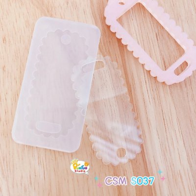 แม่พิมพ์ซิลิโคน SHAKE S037 ป้ายห้อยขอบหยัก D แบบกลวง (Name tag D)