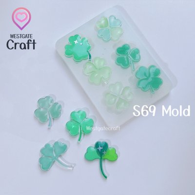 แม่พิมพ์เรซิ่น Three & Four Leaf Clover Mold S69