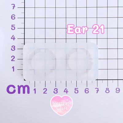 แม่พิมพ์ซิลิโคน Ear 21 ต่างหู วงกลม Fluffy