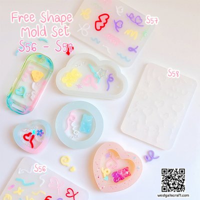 แม่พิมพ์ซิลิโคน S56-S58 ชุด Free Shape Mold