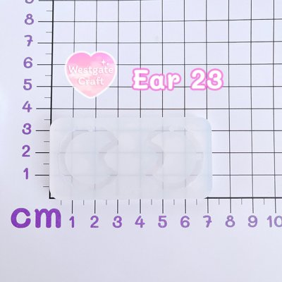 แม่พิมพ์ซิลิโคน Ear 23 ต่างหู พระจันทร์ Fluffy