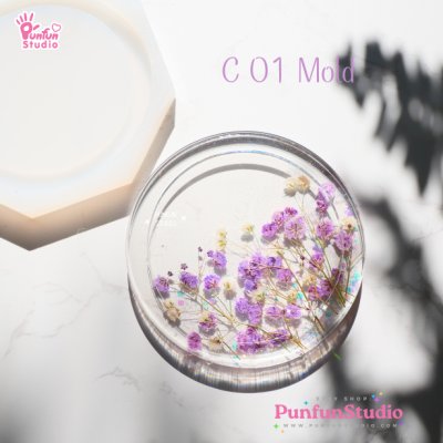 แม่พิมพ์จานรองแก้ว C 01 Round Coaster Mold / Silicone Mold / Epoxy Resin Mold