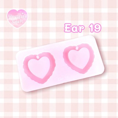 แม่พิมพ์ซิลิโคน Ear 19 ต่างหู หัวใจ Fluffy