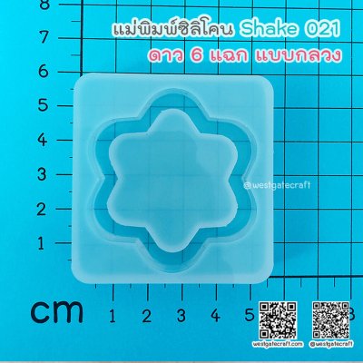แม่พิมพ์ซิลิโคน SHAKE S021 ดาว 6 แฉก A แบบกลวง