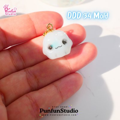 แม่พิมพ์ 3 มิติ ขนาดเล็ก DDD 34 ผีน้อย / Boo Ghost Mold / Halloween Mold / Clear UV Resin Mold / แม่พิมพ์ 3มิติ