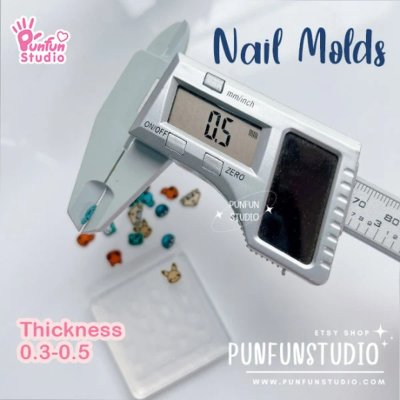 NA 10 / Nail Decoration Mold / Clear Mold for UV Resin / Thickness 0.3 - 0.5 mm / Silicone Mold