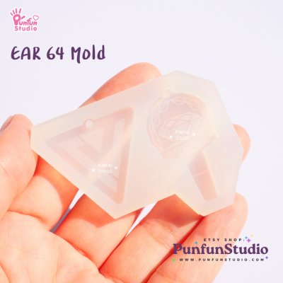 Ear 64 Seventeen Mold / K-POP / Earring Mold / UV Resin Mold / Silicone Mold