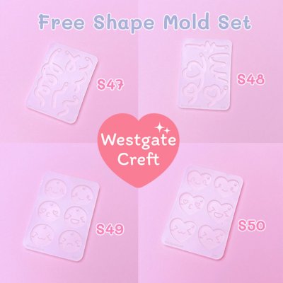แม่พิมพ์ซิลิโคน S47-S50 ชุด Free Shape Mold 4 แบบ