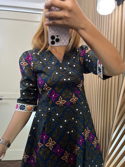 ALTHREE Clothing - SIERA Dress Batik Katun Stretch Wanita Formal Casual Nyaman