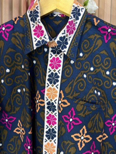 ALTHREE Clothing - KEMEJA Etnik Batik Pria Lengan Pendek New