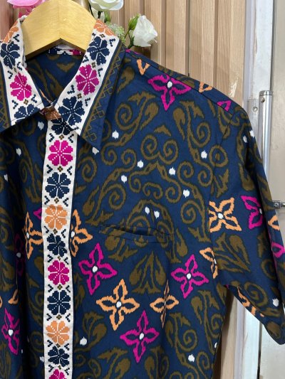 ALTHREE Clothing - KEMEJA Etnik Batik Pria Lengan Pendek New