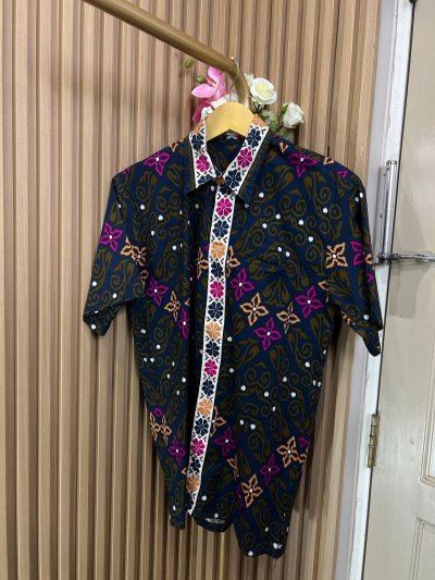 ALTHREE Clothing - KEMEJA Etnik Batik Pria Lengan Pendek New