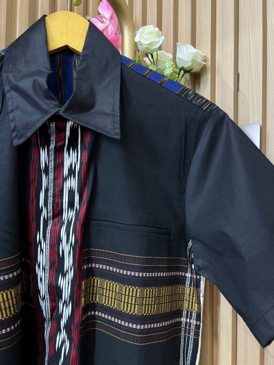 ALTHREE Clothing - KEMEJA Motif Passamot Katun Stretch Batik Pria Lengan Pendek