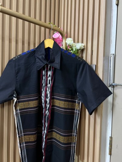 ALTHREE Clothing - KEMEJA Motif Passamot Katun Stretch Batik Pria Lengan Pendek