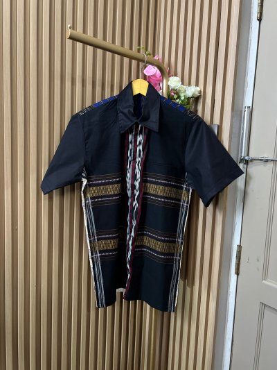 ALTHREE Clothing - KEMEJA Motif Passamot Katun Stretch Batik Pria Lengan Pendek