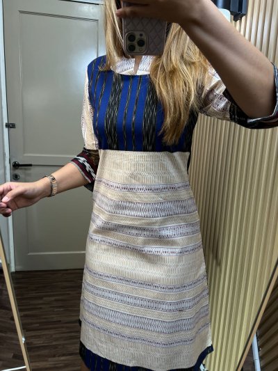 ALTHREE Clothing - GABE Dress Motif Passamot Katun Stretch Wanita Nyaman Casual
