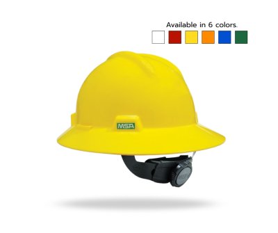 MSA หมวกเซฟตี้ หมวกนิรภัยปีกรอบ V-GARD Full Brim